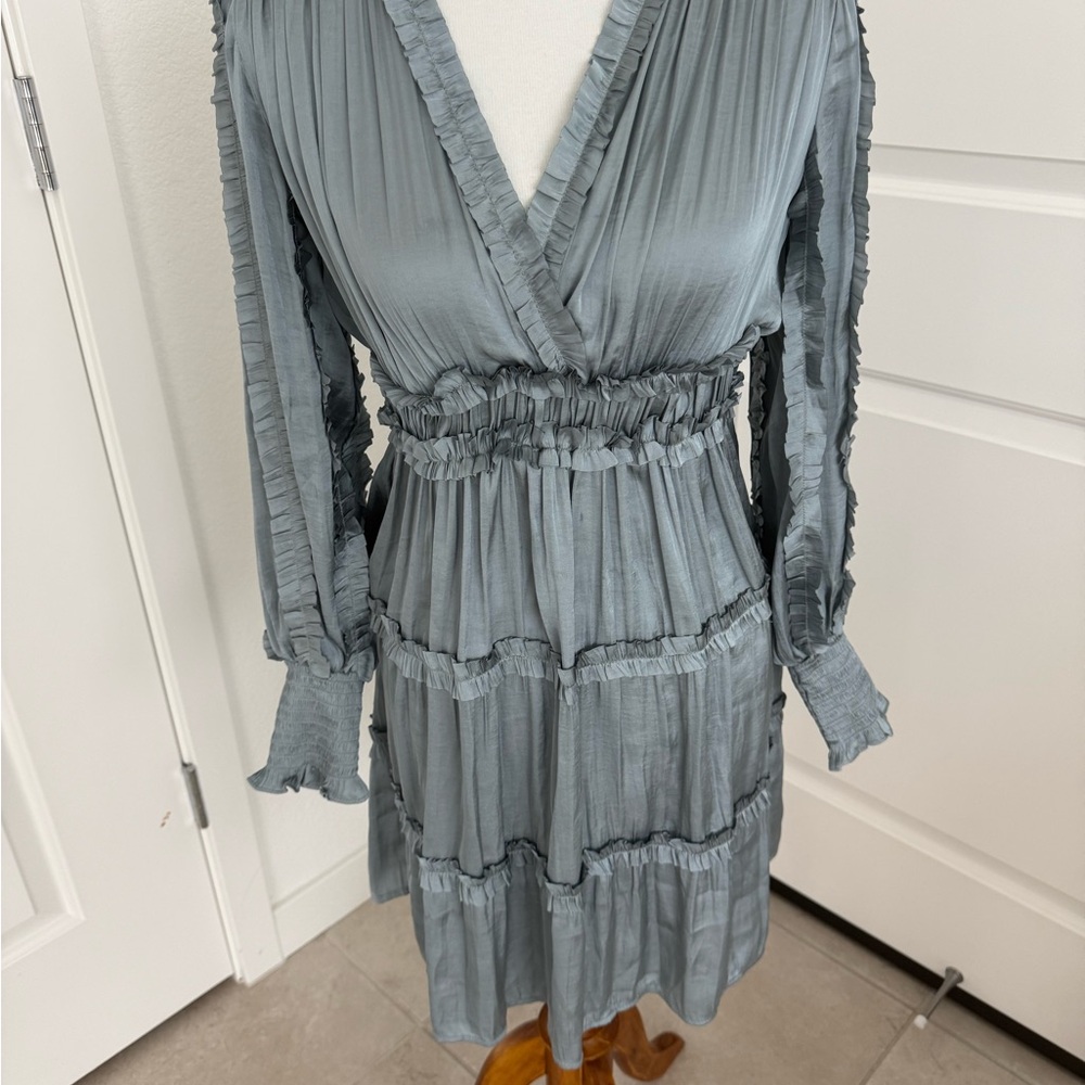 ❤️❤️SOLD❤️❤️Tiered Ruffled Long Sleeve Sundress for Wedding Guest
